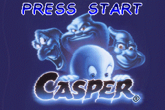 Casper title screen for GameBoy Advance